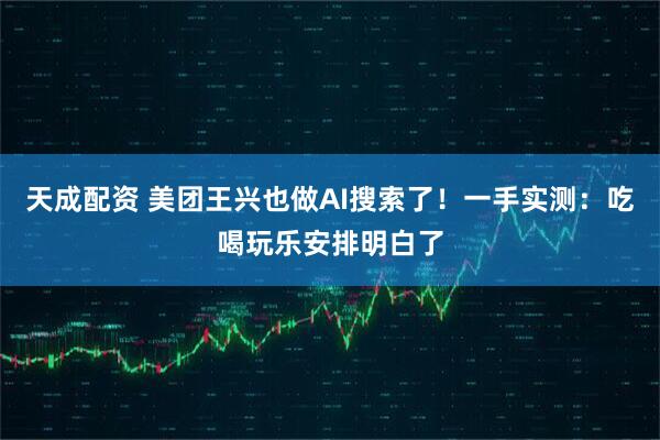 天成配资 美团王兴也做AI搜索了！一手实测：吃喝玩乐安排明白了